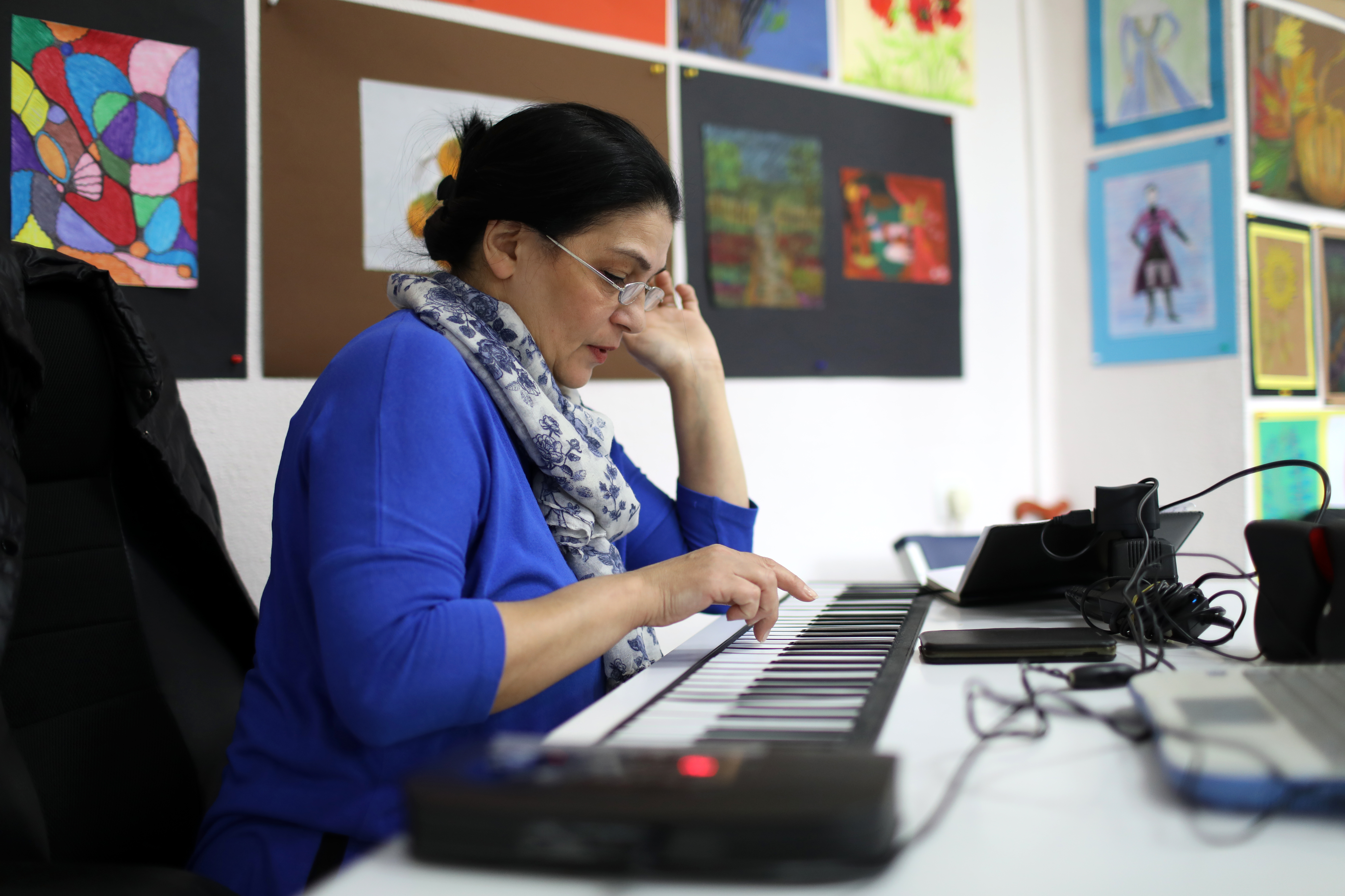 Music teacher Ia Shugliashvili