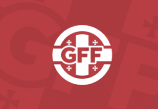 The logo of the Georgian Football federation
