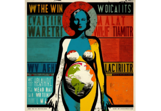 a graphic illustration of a pregnant woman
