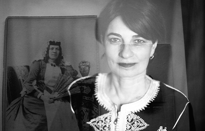 a close up to Natasha Lomouri. A photo of Ekaterine Porakishvili is also seen next to her 