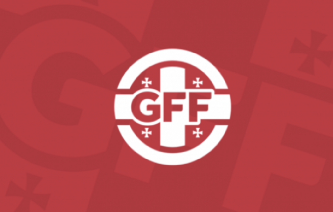 The logo of the Georgian Football federation