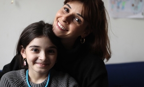 Salome Arshba and her daughter Tina Mikiashvili