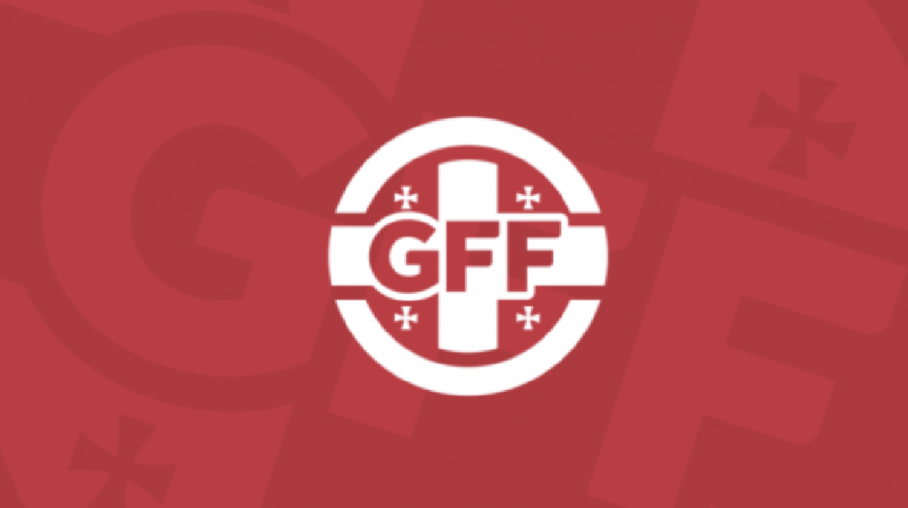 The logo of the Georgian Football federation