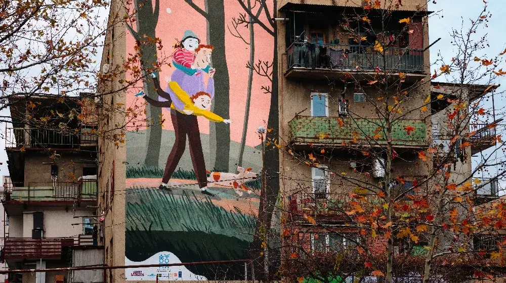 Street Art in Tbilisi and Kutaisi promotes shared family chores