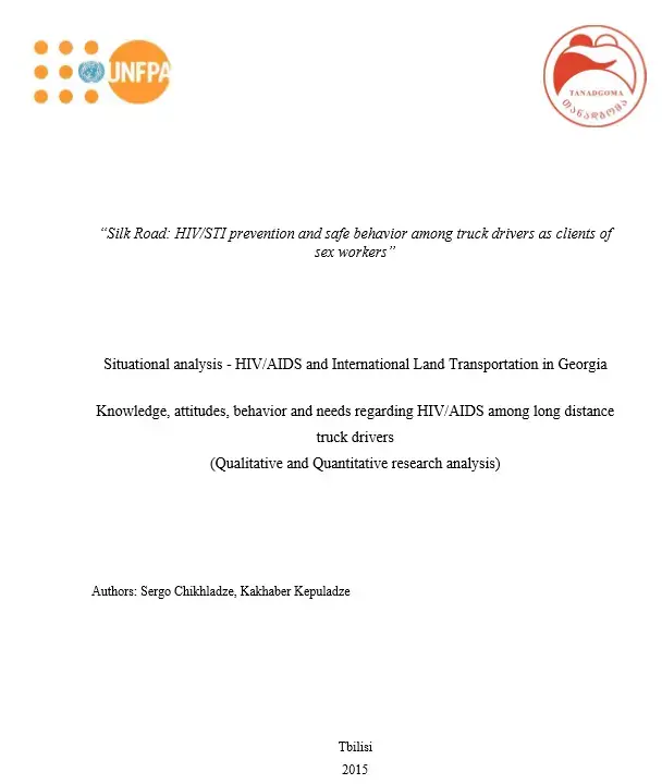  Situational analysis - HIV/AIDS and International Land Transportation in Georgia